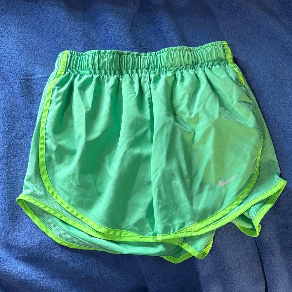 Nike Women's Lime Green Athletic Shorts